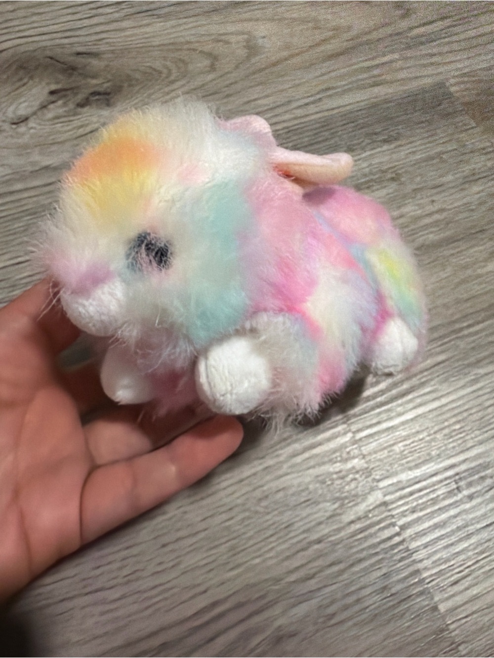 NWOT Ty Pastel Rainbow Bunny Small
